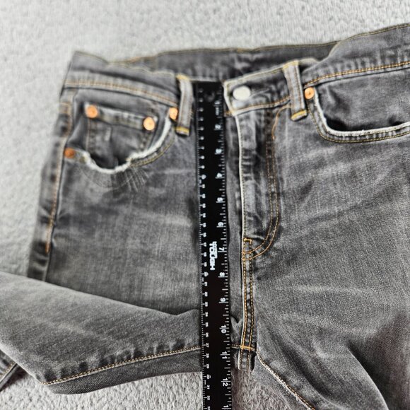 Levis Jeans Mens 30x32 (30x30) Gray 510 Distressed Skinny Fit Stretch Denim - Picture 9 of 16